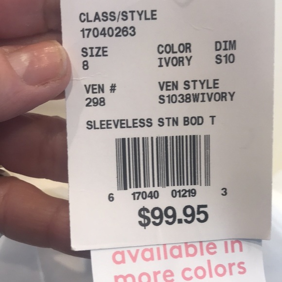 - Beige David’s Bridal gown NWT Sz 8 - Picture 7 of 8